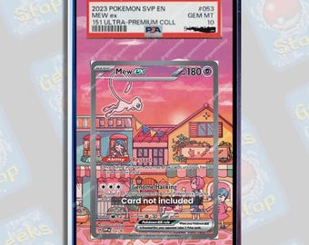 Mew ex 151 SIR Promo PSA CGC Beckett / Estuche de exhibición de arte extendido para tarjeta Pokémon