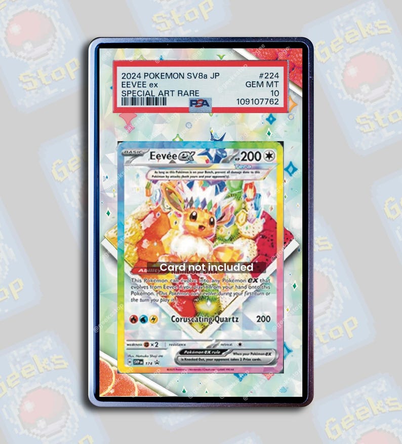 Eevee ex SPC Promo PSA Beckett CGC | Extended Art Display Case for Pokemon Card