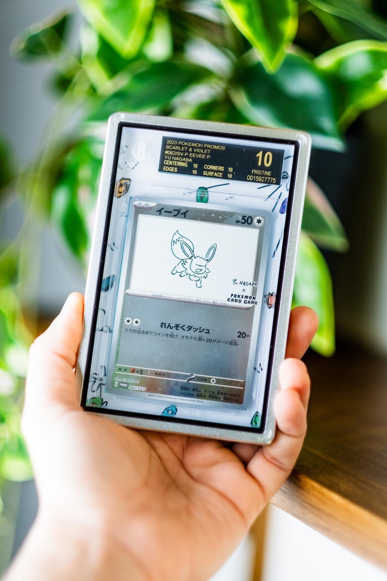 Eevee Yu Nagaba Promo PSA CGC Beckett | Extended Art Display Case for Pokemon Card