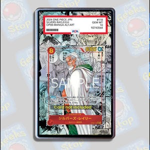 Manga Silvers Rayleigh PSA CGC Beckett | Vitrine d'exposition étendue pour OPTCG