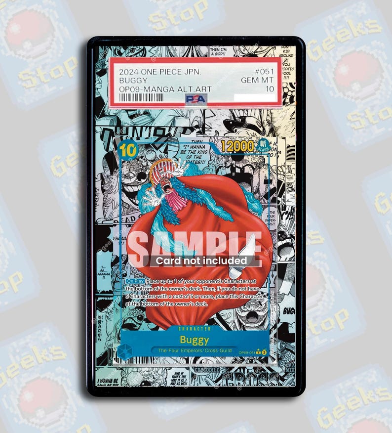 Buggy Manga OP09 PSA Beckett | Extended Art Display Case for Graded OPTCG