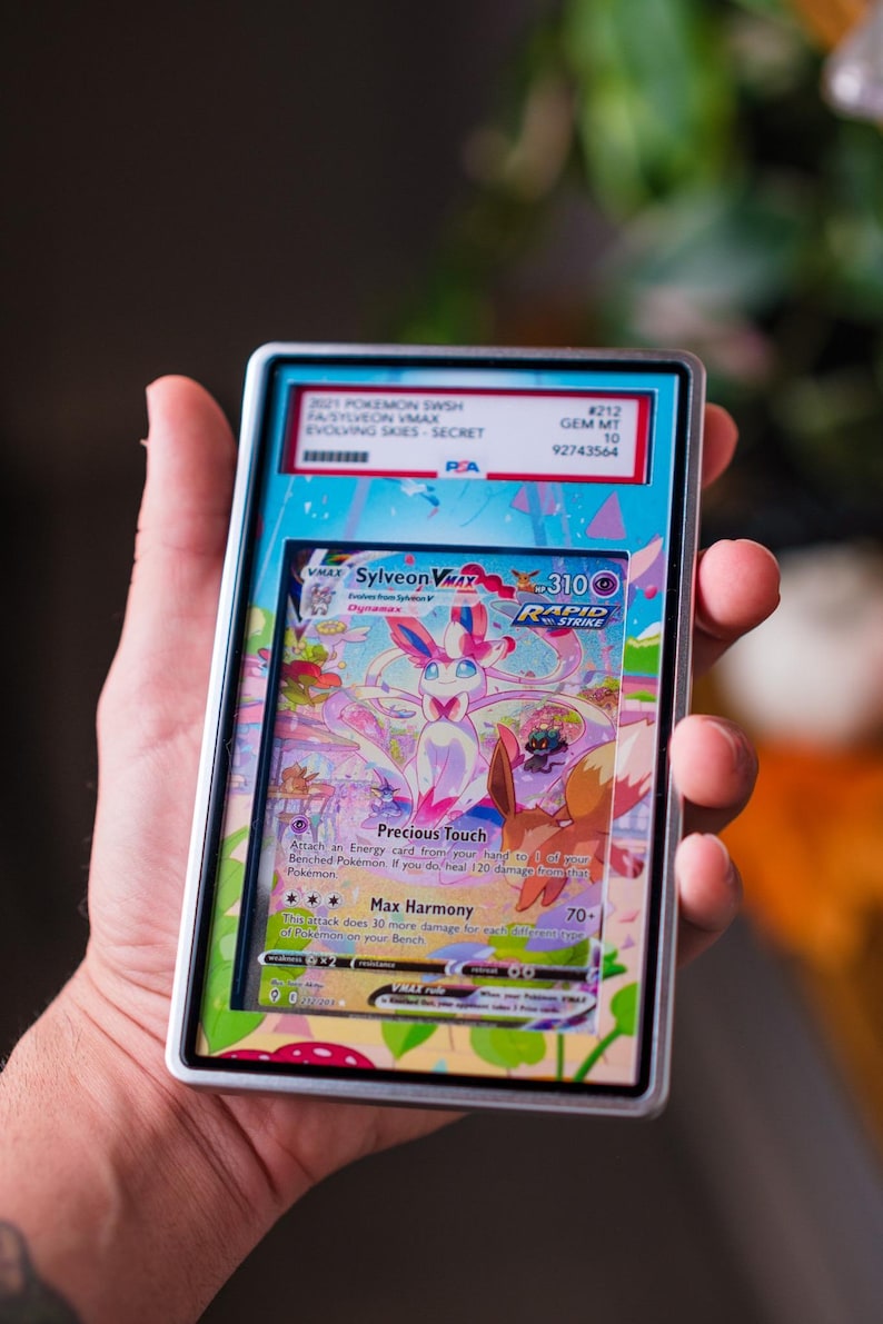 Sylveon VMAX Alt PSA BGS | Display Case Extended Art for Graded Pokemon Card