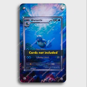 Tortue 151 | Grande vitrine artistique pour carte Pokémon