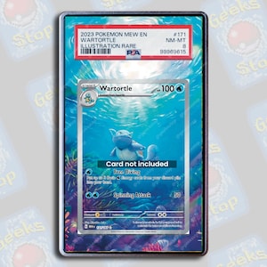 Wartortle 151 PSA TAG Beckett | Extended Art Display Case for Pokemon Card