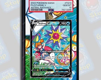 Starmie V TG13 PSA TAG Beckett | Extended Art Display Case for Pokemon Card