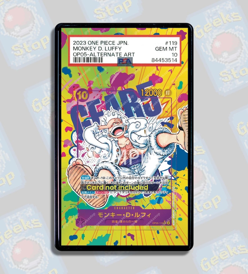 Luffy OP05 Alt Art PSA CGC Beckett | Extended Art Display Case for Graded OPTCG