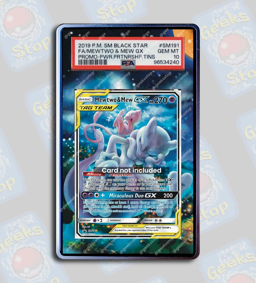 ポケカ　ミュウツーEX、GX 3枚セット ディスプレイ付き ミュウツー＆ミュウGXタッグチーム PSA CGC ベケット | 鑑定済み