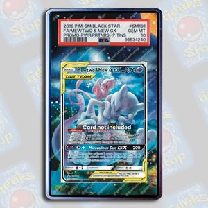 Mewtwo & Mew GX Tag Team PSA CGC Beckett | Display Case Extended Art for Graded Pokemon Card