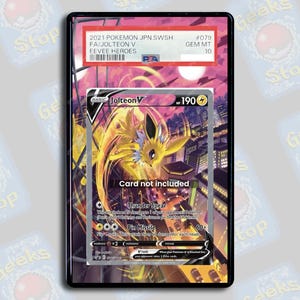 Jolteon V Promo PSA TAG Beckett | Extended Art Display Case for Graded Pokemon Card