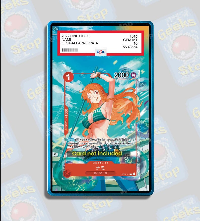 Nami Parallel OP01 PSA BGS | Display Case Extended Art for OPTCG