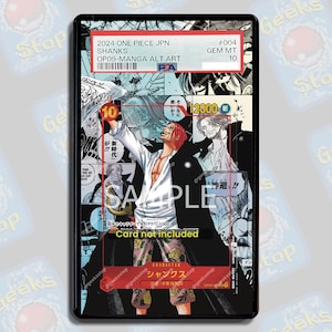 Shanks Manga OP09 PSA Beckett | Große Kunst Vitrine für Graded OPTCG