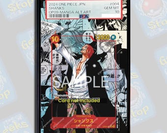 Shanks Manga OP09 PSA Beckett | Extended Art Display Case for Graded OPTCG