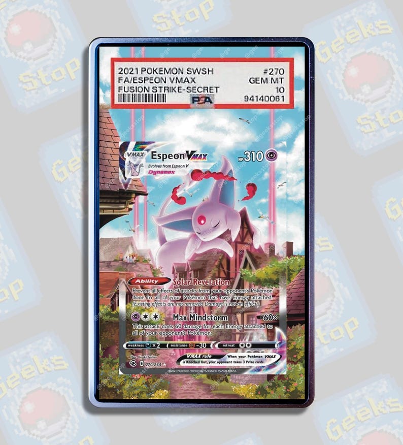 Espeon VMAX Alt Art | PSA CGC Beckett Extended Art Display Case for Graded Pokemon Card