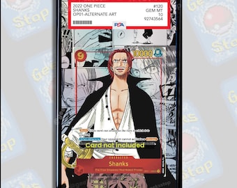 Shanks Manga PSA CGC Beckett | Extended Art Display Case for Graded OPTCG