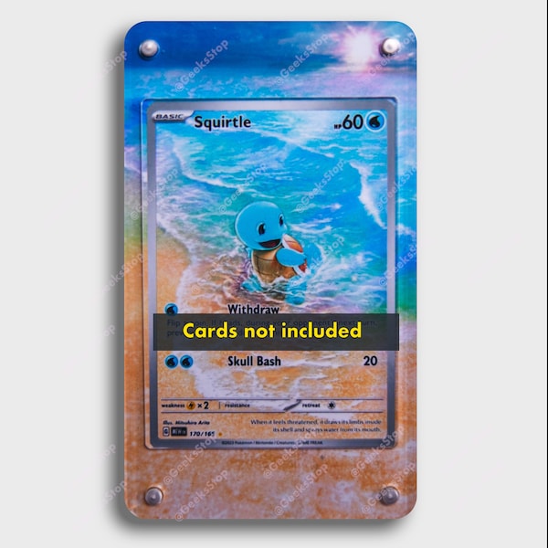 Squirtle Art Rare Alt Custom Display Case for Pokemon Card