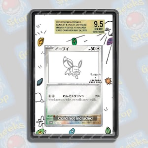 Eevee Yu Nagaba Promo PSA CGC Beckett | Extended Art Display Case for Pokemon Card