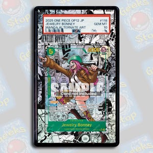 Smycken Bonney Manga OP12 PSA TAG Beckett | Utökad konstmonteringslåda för graderad OPTCG