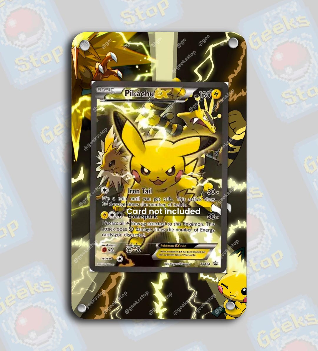 Pikachu EX XY124 Promo | Extended Art Display Case for Pokemon