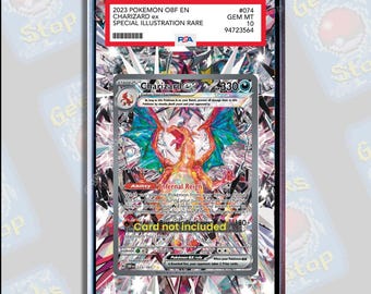 Charizard Ex PSA CGC Beckett | Extended Art Display Case for Pokemon Card - Etsy Charizard Ex PSA CGC Beckett | Extended Art Display Case for Pokemon Card - Etsy