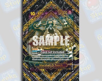 Marshall D Teach SP Gold OP12 | Extended Art Display Case for OPTCG