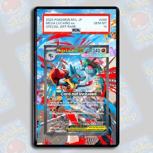 Mega Lucario ex SAR PSA TAG Beckett | Extended Art Display Case for Graded Card