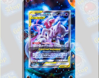 Mewtwo & Mew GX SM191 | Extended Art Display Case for Pokemon Card