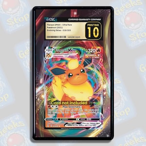 Flareon VMAX PSA Beckett CGC | Extended Art Display Case for Graded Pokemon Card