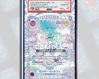 Luffy Anniversary Silver PSA TAG Beckett | Extended Art  Display Case for Graded OPTCG