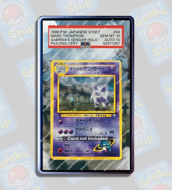 gengar pokemon card 1st edition Sabrina's Gengar 1st Edition PSA CGC Beckett | Extended Art Display Case  for Pokemon Card