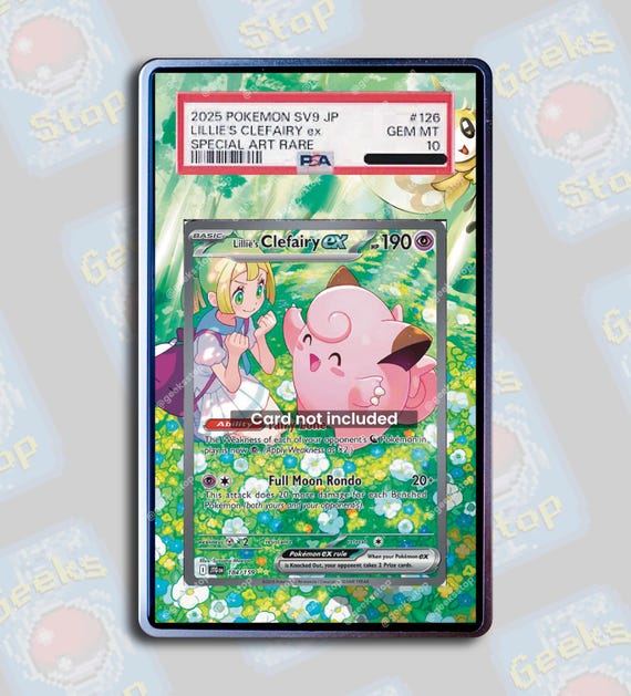 Lillie's Clefairy Ex SAR PSA Beckett TAG | Extended Art Display