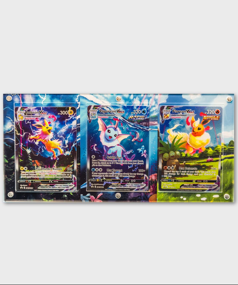 Jolteon Vaporeon Flareon VMAX Promo Rare Alt Art Custom Etsy