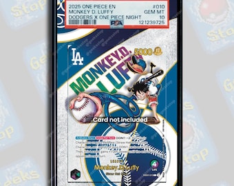 Luffy Baseball Promo PSA TAG Beckett | Extended Art Display Case for Graded OPTCG