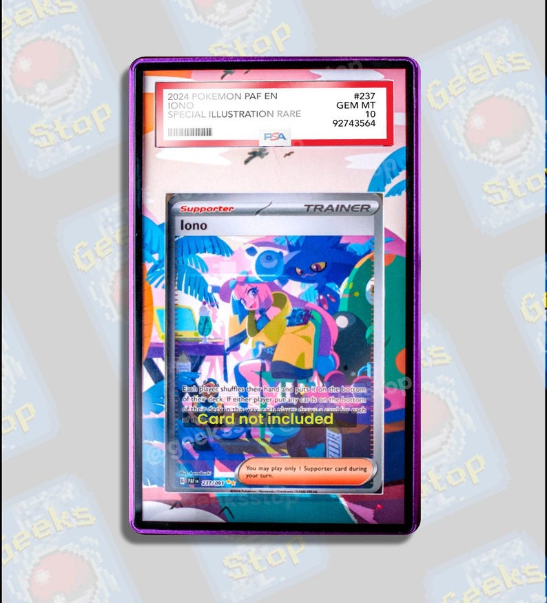 Iono 237/091 SIR PSA BGS | Display Case Extended Art for Pokemon Card