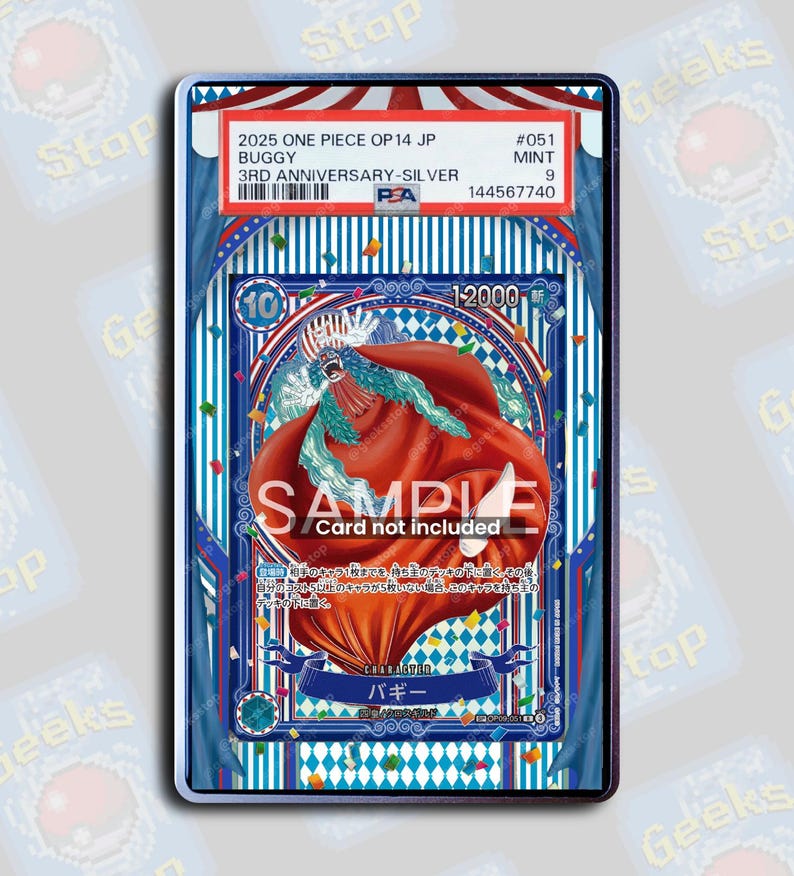 Buggy SP OP14 Silver PSA TAG Beckett | Extended Art Display Case for Graded Card