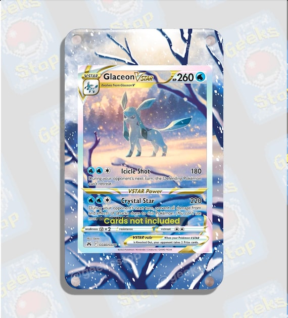 glaceon vstar pokemon card value Korean | 153/S-P - VSTAR Universe Promo 1 promo card featuring Glaceon V 1 etched promo card featuring Glaceon VSTAR 1 etched oversize card featuring Glaceon VSTAR 1 acrylic VSTAR marker 4 Pokmon TCG booster packs A code card for the new Pokmon Trading Card Game Live Buy Glaceon VSTAR | Extended