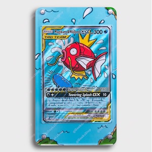 Magicarpe et Wailord GX | Grande vitrine artistique pour carte Pokémon