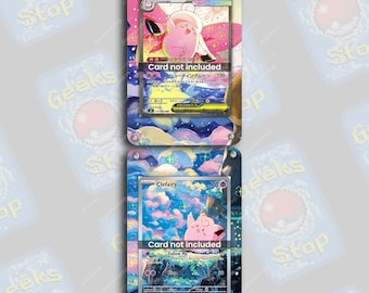 Clefairy AR and Mega Clefable ex SAR | Extended Art Display Case for Pokemon Card