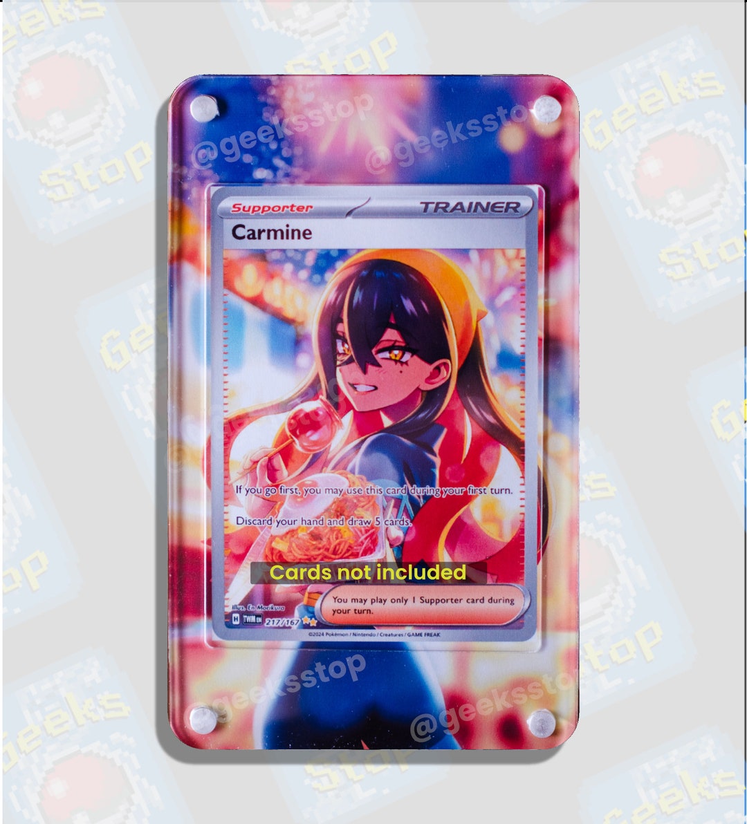 Carmine SIR | Extended Art Display Case for Pokemon Card - Etsy