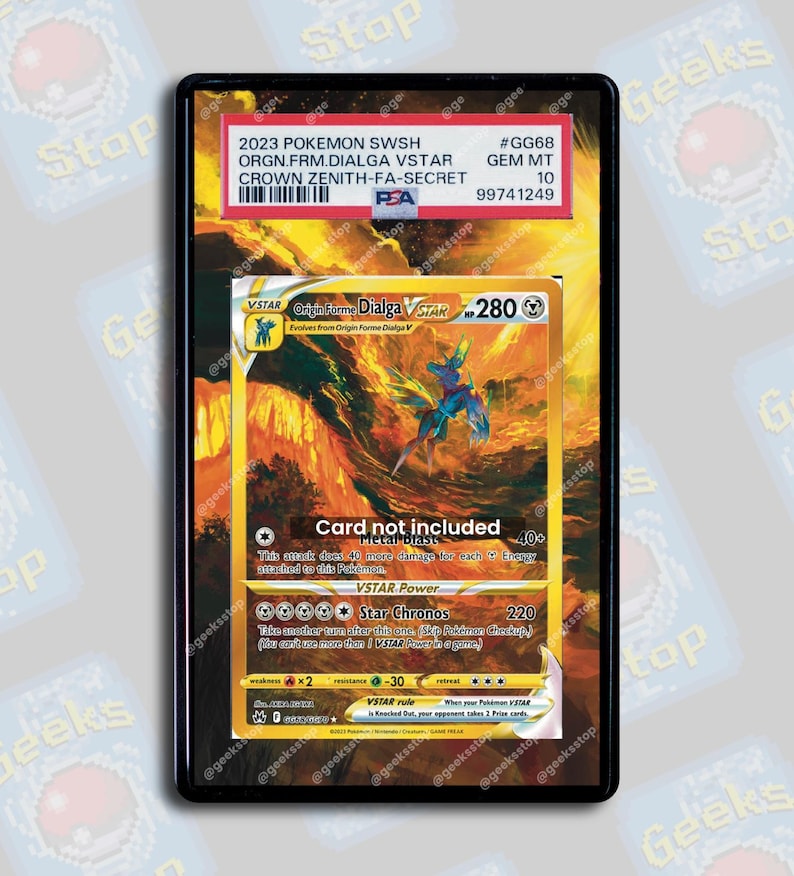 Dialga VSTAR PSA CGC Beckett | Extended Art Display Case for Pokemon Card