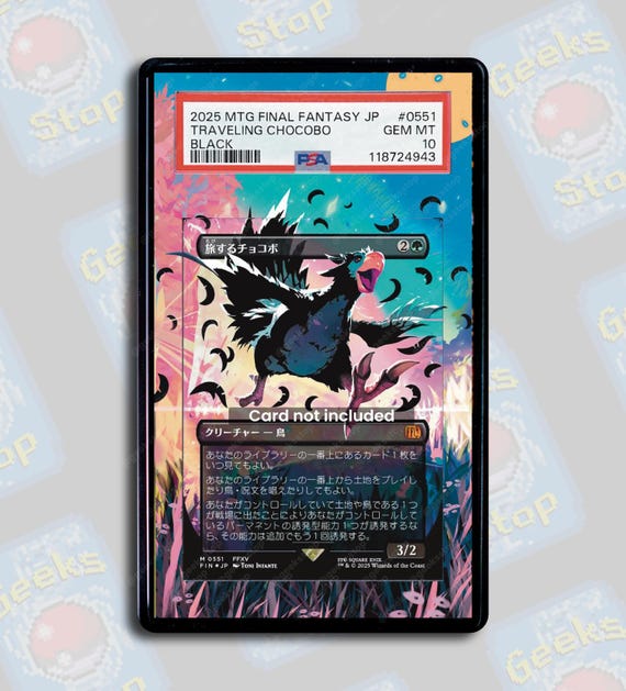 black chocobo card mtg Ultra PRO - Final Fantasy x Universes Beyond Traveling ( Black) Holofoil Playmat for Magic: The Gathering When this enchantment enters MTG: FINAL FANTASY – Sidequest: