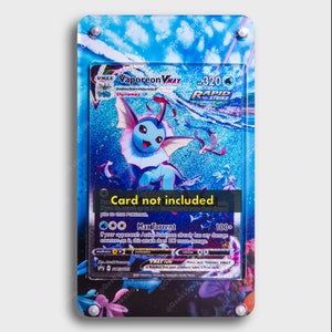 Promo Vaporeon VMAX | Grande vitrine artistique pour carte Pokémon