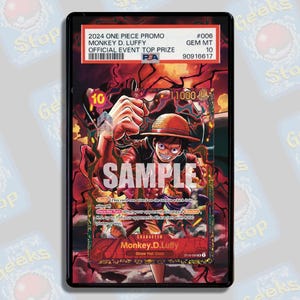 Prix du meilleur championnat régional Luffy BGS PSA | Vitrine d'exposition étendue pour OPTCG