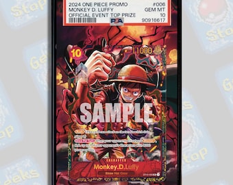 Luffy Regional Top Championship Prize BGS PSA | Extended Art Display Case for OPTCG