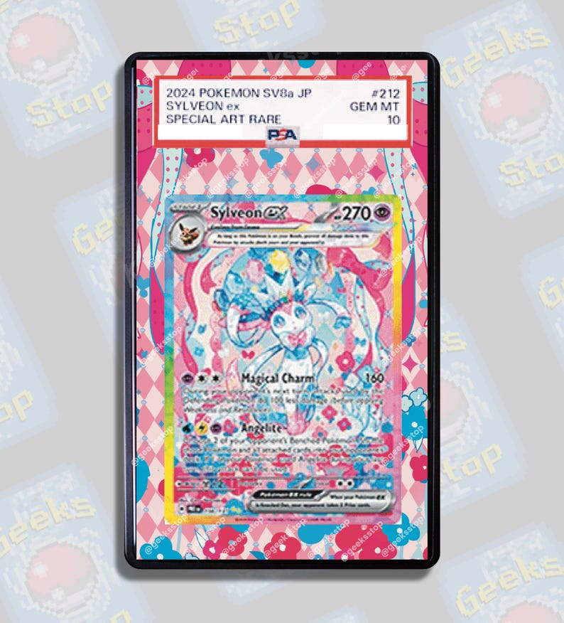 Sylveon ex SAR PSA Beckett CGC | Extended Art Display Case for Pokemon Card
