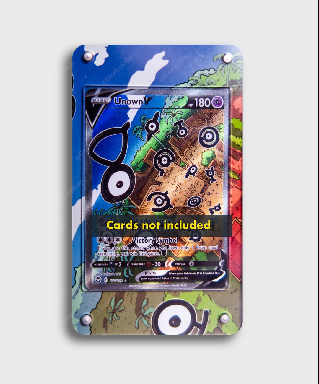 Unown V Alternate Art | Extended Art Display Case for Pokemon Card - Etsy