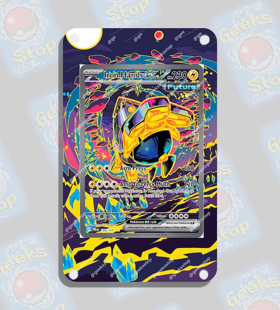 iron hands pokemon card SV8a 210/187 SAR MINT-NM Japanese t346 Holo Photos show the exact card you will receive Iron Hands Ex SAR Extended