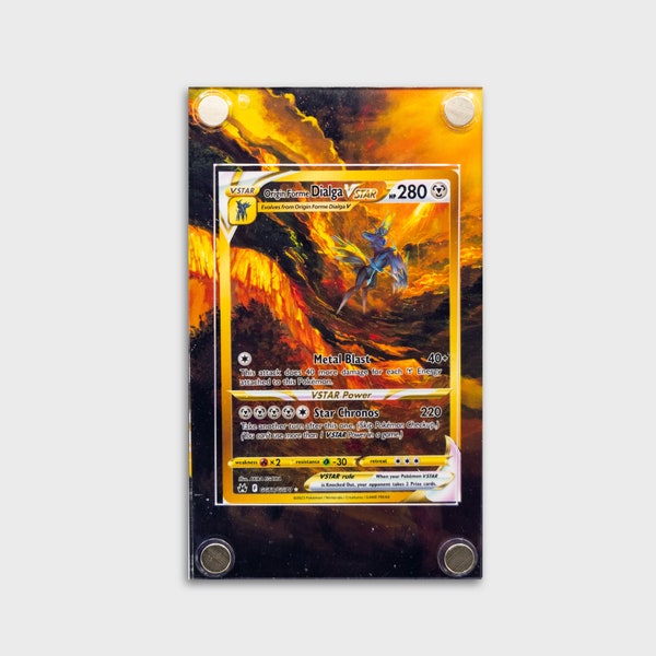 Dialga VSTAR Alt Art Gold Custom Pokémon Card Display Case