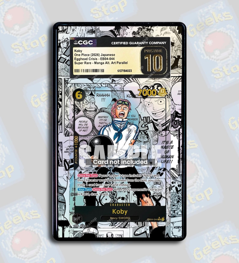 Koby Manga OP15 EB04 PSA TAG Beckett | Extended Art Display Case for Graded OPTCG