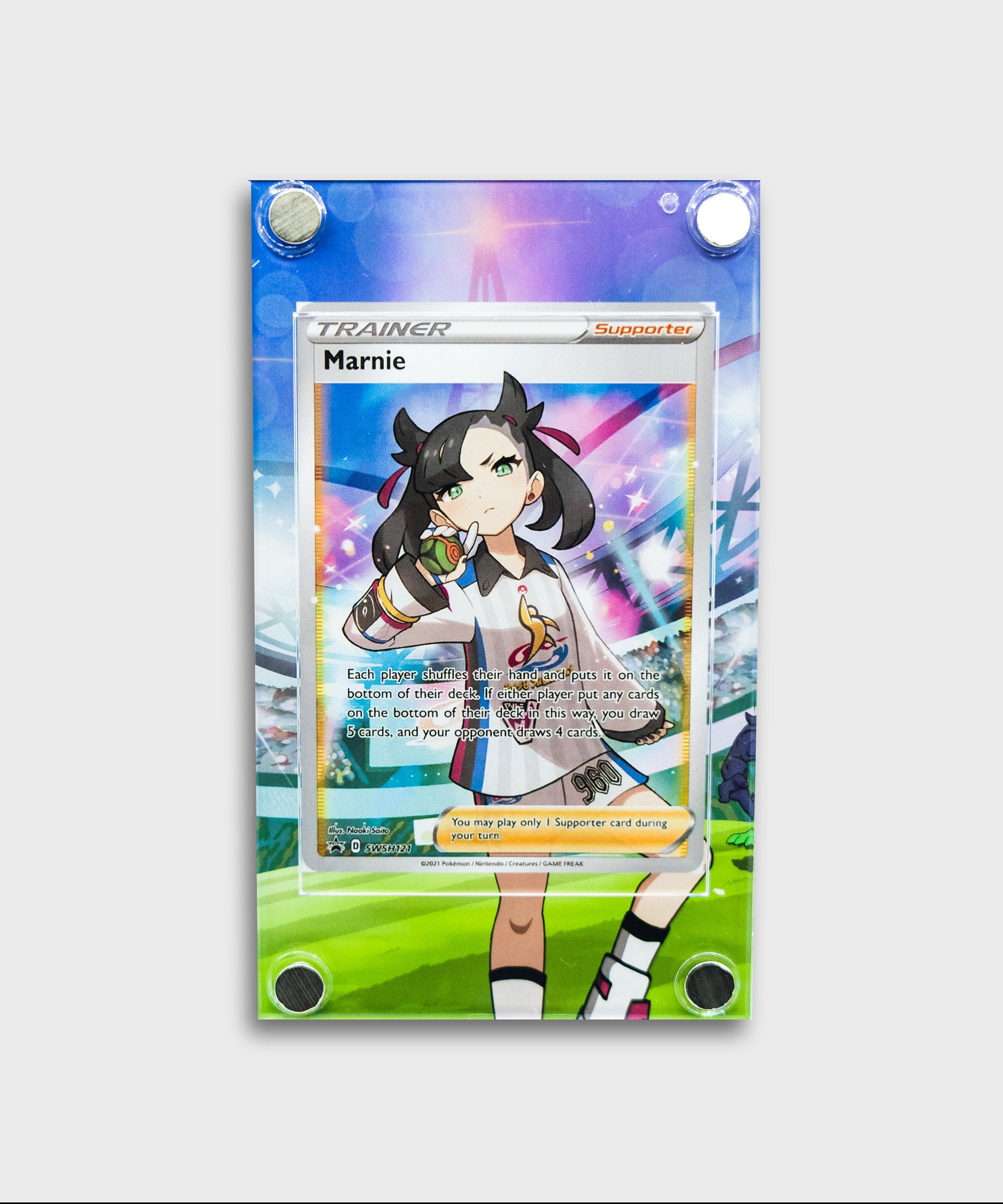 Marnie Full Art SWSH121 | Extended Art Display Case for Pokemon Card - Etsy