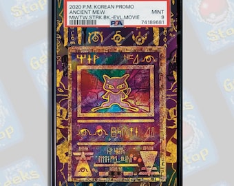 Ancient Mew PSA CGC Beckett | Extended Art Display Case for Graded Pokemon Card
